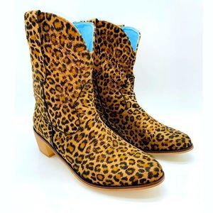 Butiti Women’s Leopard Print Mid-Calf Boot